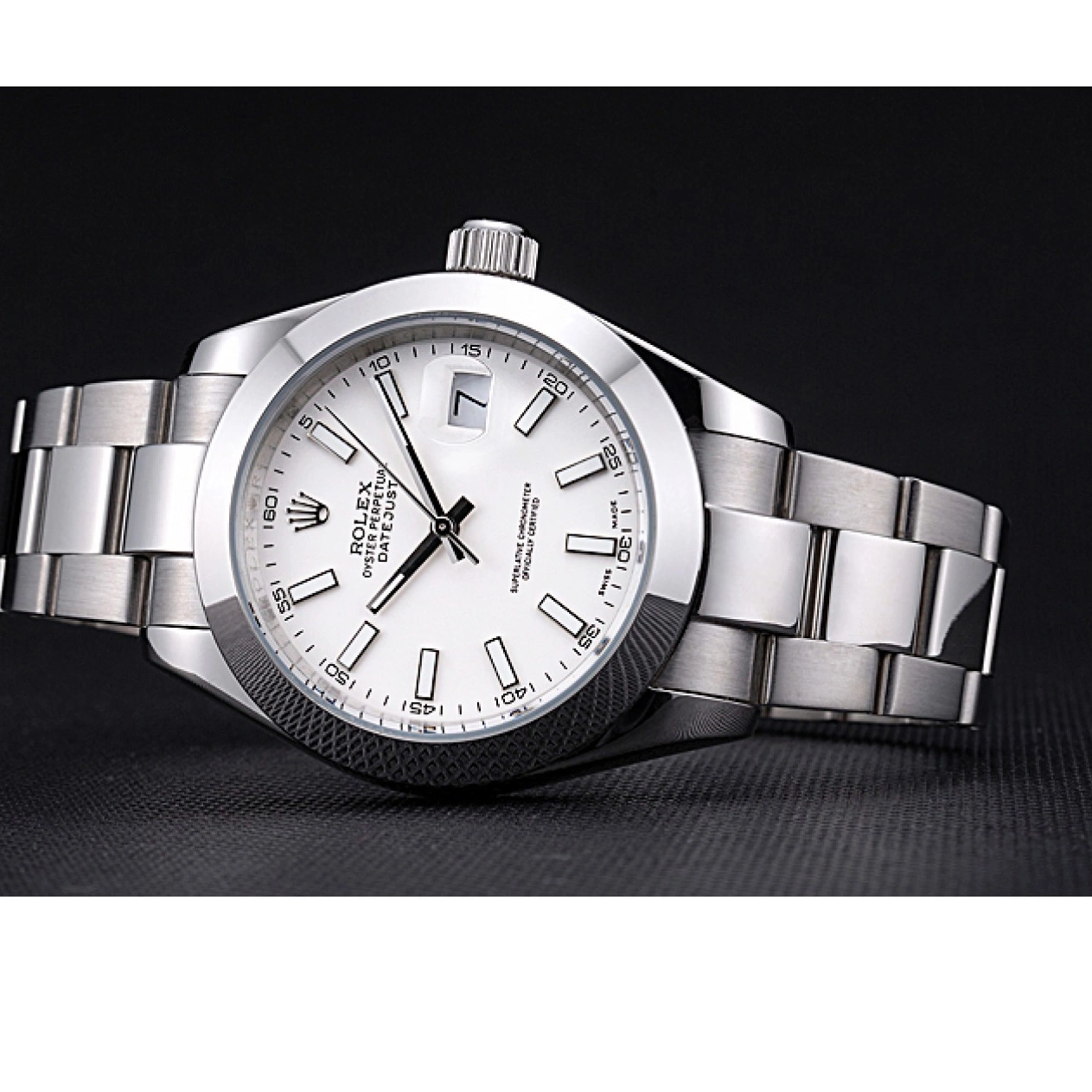 MiroTime 0725 Rolex Datejust Stainless Steel Case White Dial 622266